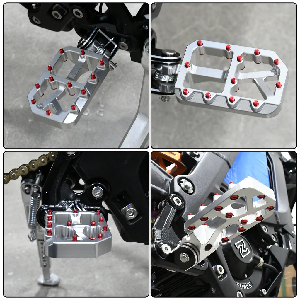 For Talaria Modified Surron Silver Foot Pegs Light Bee X Wide Pegs for Surron Lbx Upgraded Chrome Pedal Suitable for E-Ride Pro