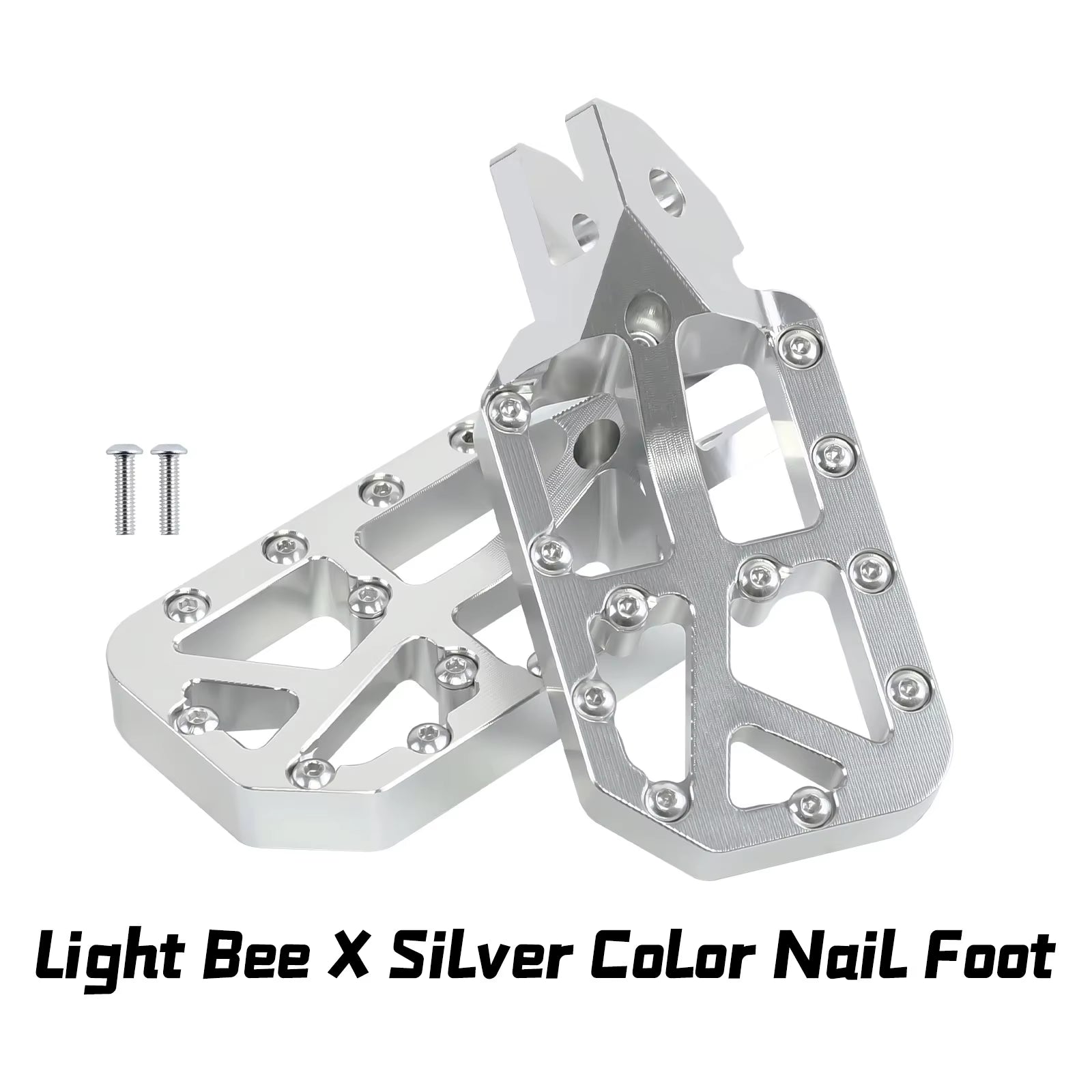 For Talaria Modified Surron Silver Foot Pegs Light Bee X Wide Pegs for Surron Lbx Upgraded Chrome Pedal Suitable for E-Ride Pro