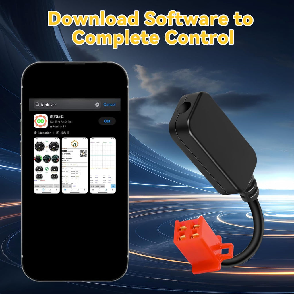 Fardriver Bluetooth Dongle,Dongle for Ebike Controller Upgrades,Programmable Bluetooth Adapter,Compatible with Tutto Tutti Soleil 01 Ebike Mods
