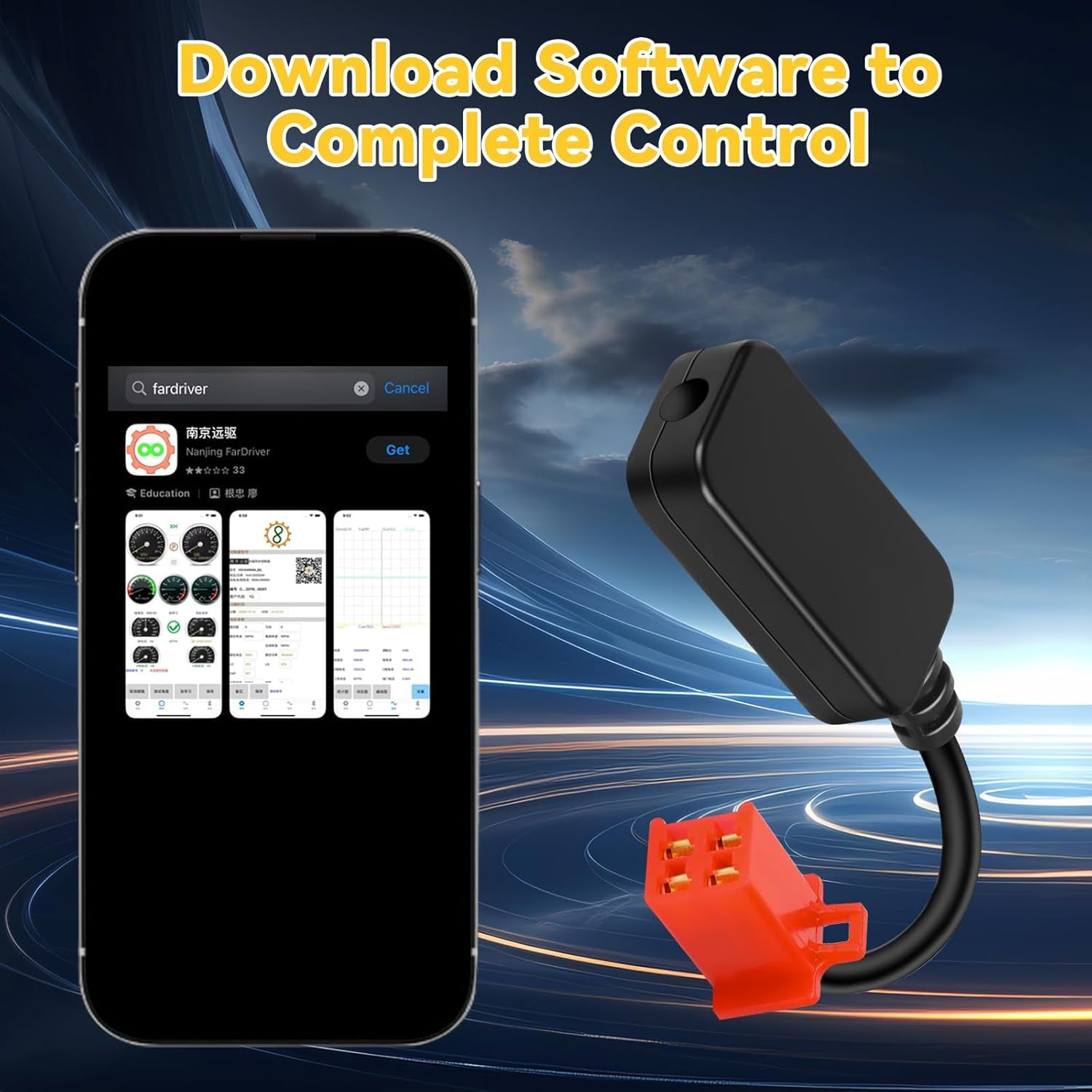 Fardriver Bluetooth Dongle,Dongle for Ebike Controller Upgrades,Programmable Bluetooth Adapter,Compatible with Tutto Tutti Soleil 01 Ebike Mods