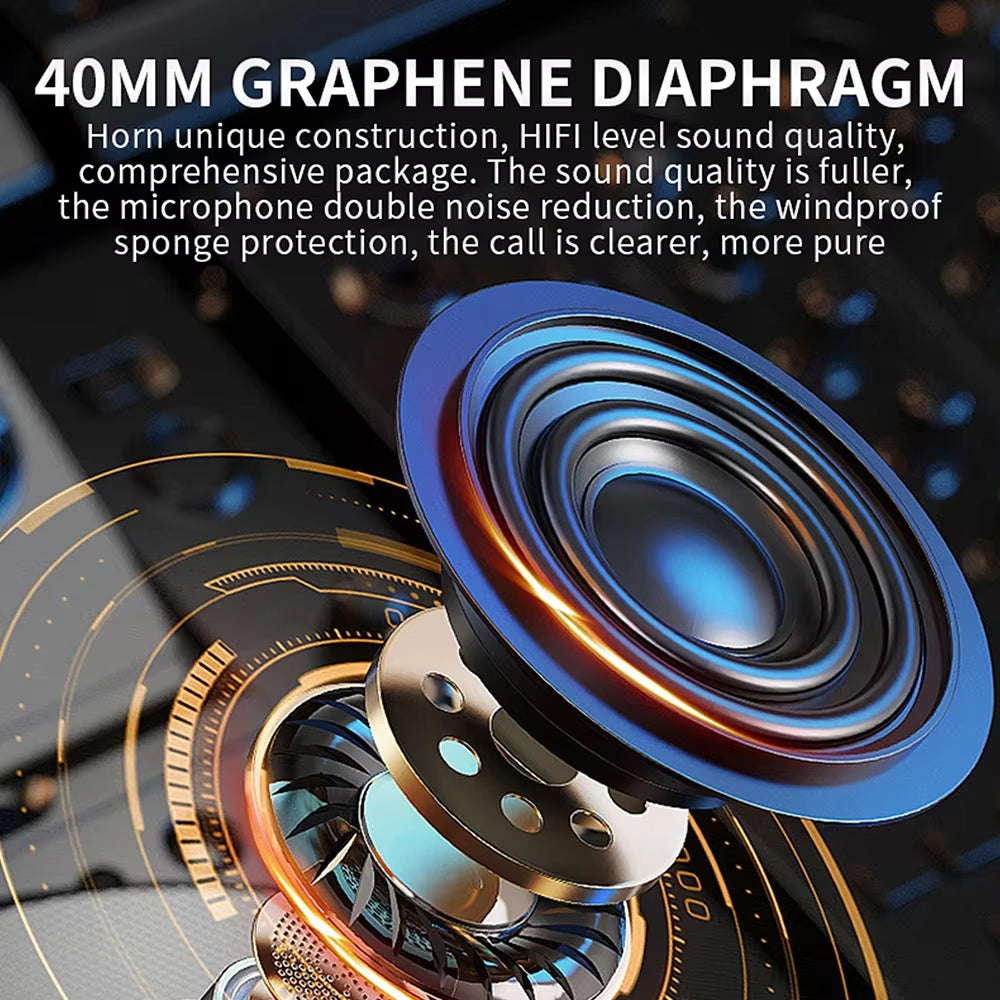 Kebedumei Bluetooth5.3 Motorcycle Helmet Headset Wireless Hands-Free Call Phone Kit Waterproof Earphone MP3 Music Player Speaker