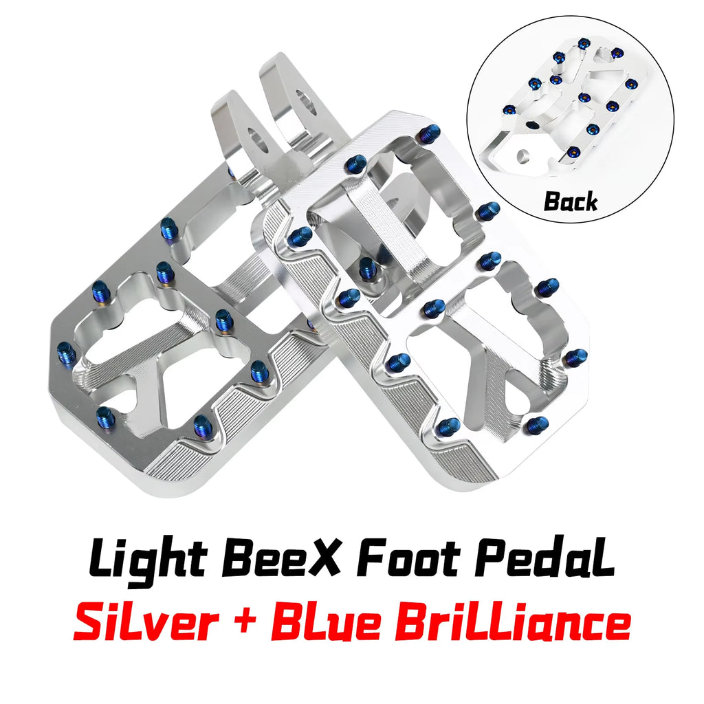 For Talaria Modified Surron Silver Foot Pegs Light Bee X Wide Pegs for Surron Lbx Upgraded Chrome Pedal Suitable for E-Ride Pro