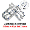 For Talaria Modified Surron Silver Foot Pegs Light Bee X Wide Pegs for Surron Lbx Upgraded Chrome Pedal Suitable for E-Ride Pro