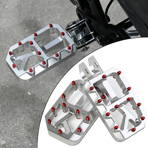 For Talaria Modified Surron Silver Foot Pegs Light Bee X Wide Pegs for Surron Lbx Upgraded Chrome Pedal Suitable for E-Ride Pro