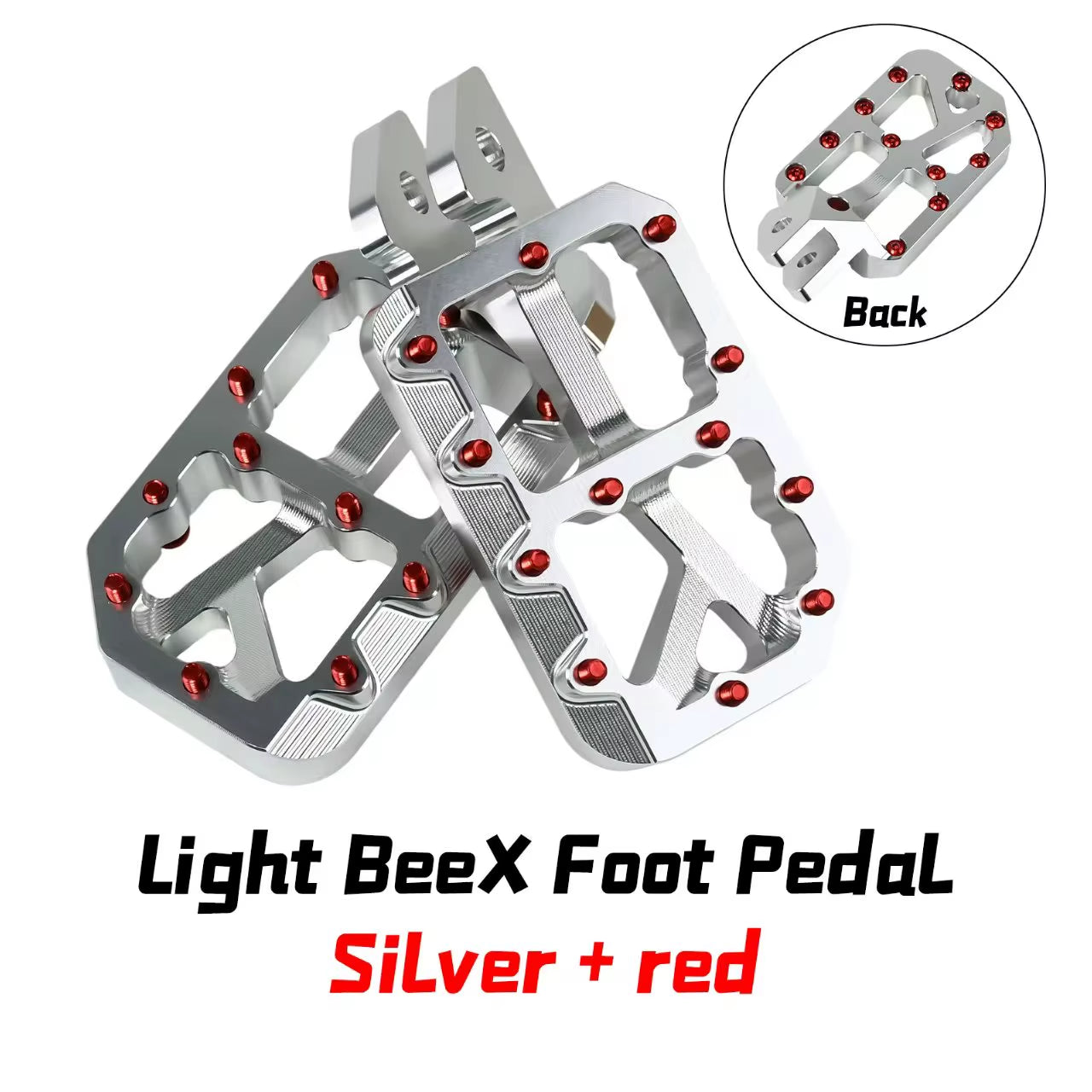 For Talaria Modified Surron Silver Foot Pegs Light Bee X Wide Pegs for Surron Lbx Upgraded Chrome Pedal Suitable for E-Ride Pro