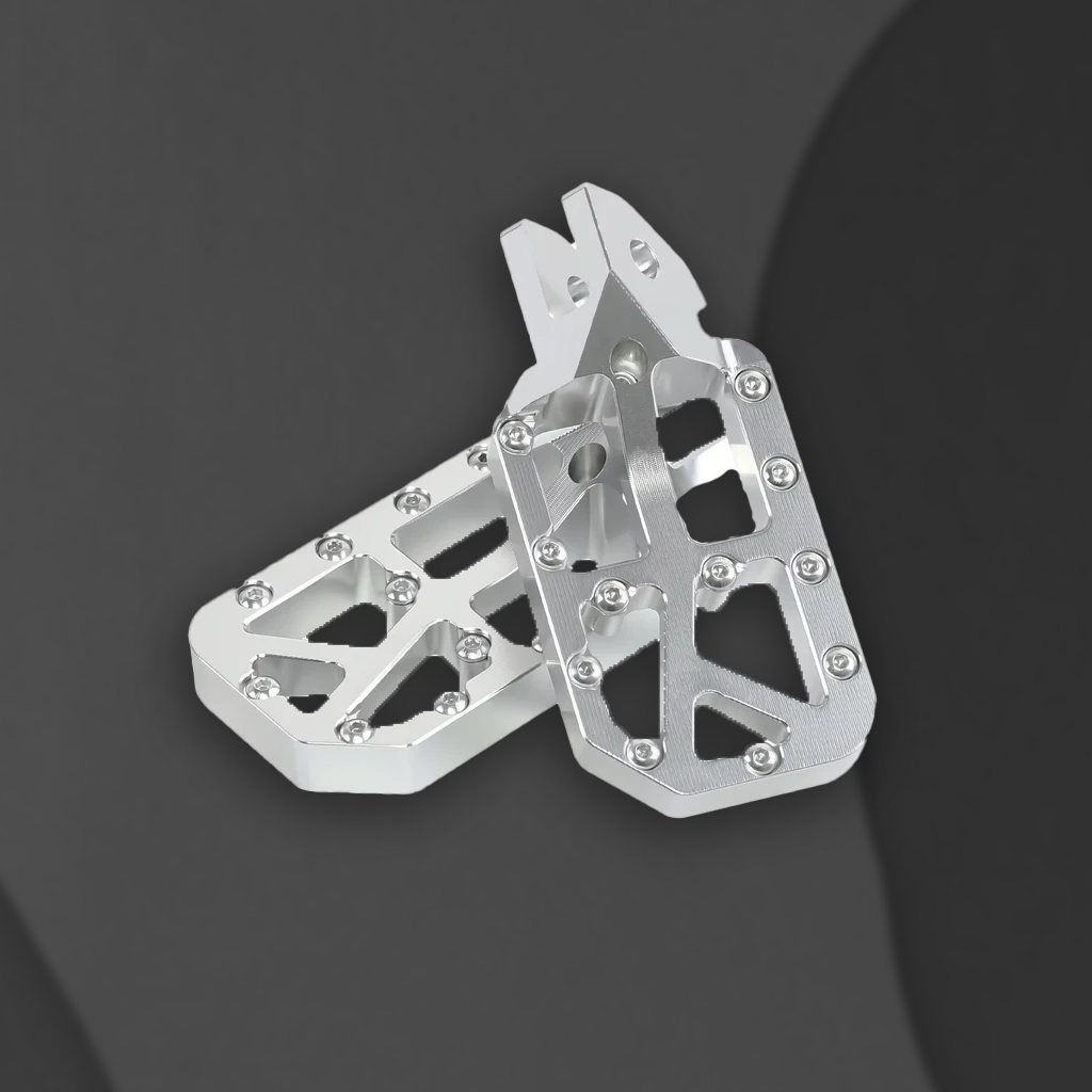 ALL E-BIKE ANODIZED CHROME WIDE FOOT PEGS